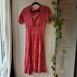 Free People Red Floral Sundress